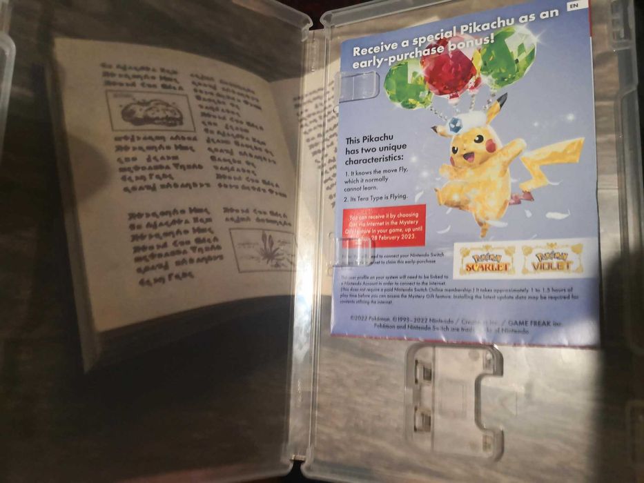 Празна кутия от Pokemon violet за Nintendo switch