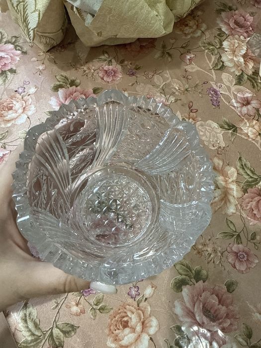 Хрустальная ваза, винтаж