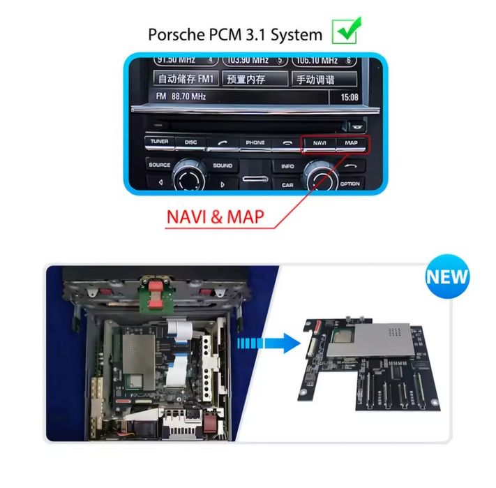 AndroidAuto / Apple CarPlay Porsche Cayenne PCM 3.1