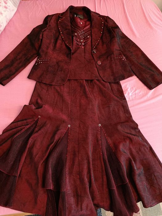 Rochie ocazie femei 3 piese marimea 44 - bluza fusta sacou