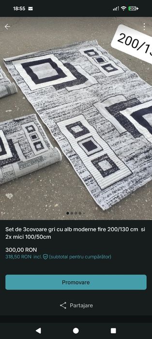 Covoare dimensiunile sunt in imagine.