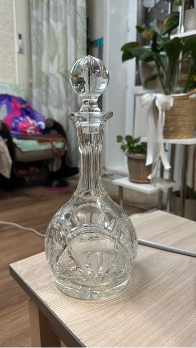 Хрусталь набор графин и 6 фужеров