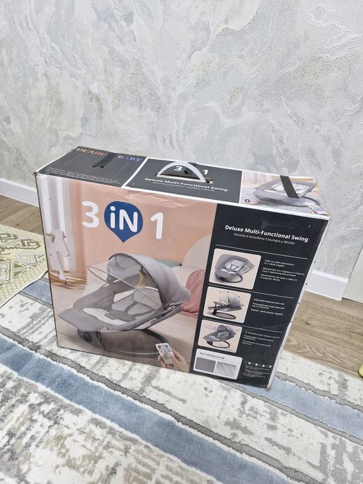 Детский шезлонг (качеля) сатылады.  Музыкальный шезлонг.