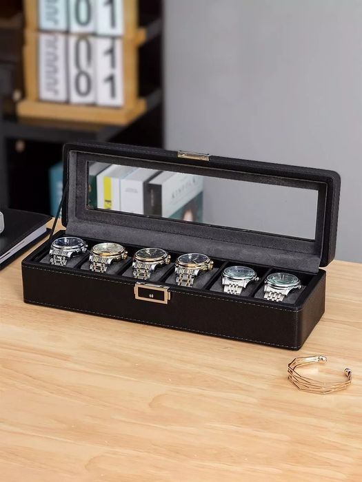 Шкатулка для часов и украшений большая с ключом