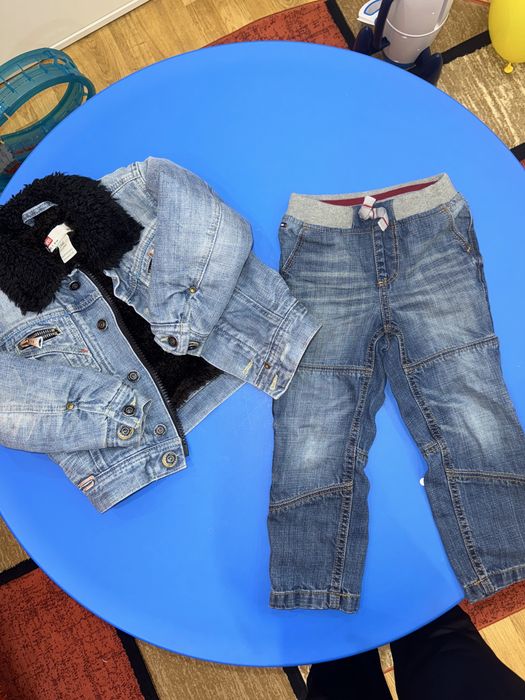 Blugi tommy / disquared / cu rupturi baieti 3/4 ani
