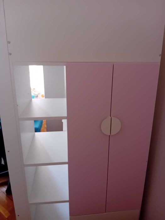 Двуетажно легло Легло-надстройка IKEA розово