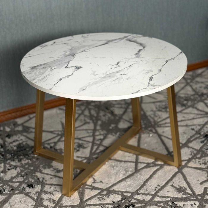 урнальный столик из МДФ с золотыми ножками