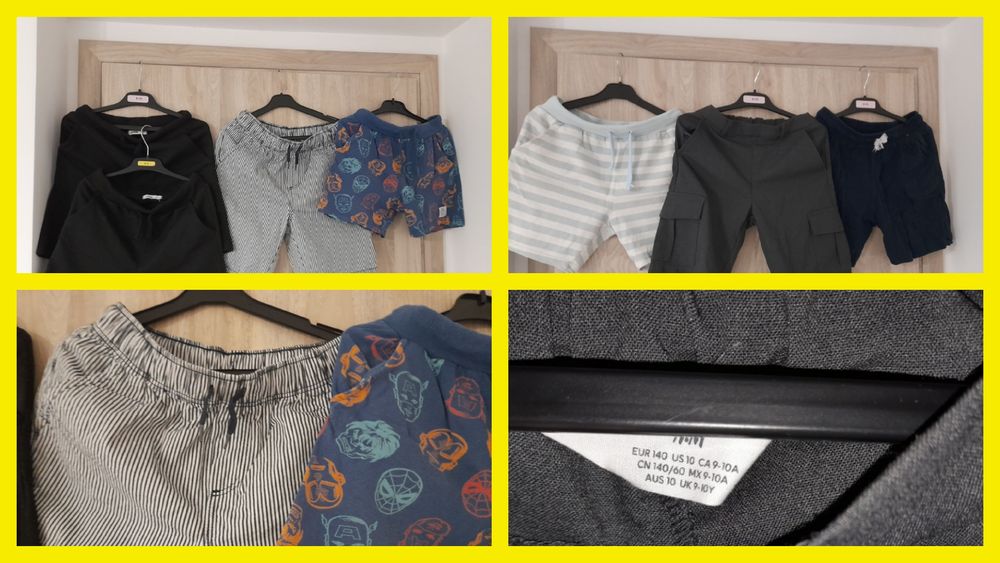 Lot 7 perechi pantaloni scurti baieti 140-146