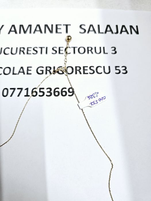 Vand lantisor din aur 14 k 2.32 g cod 537