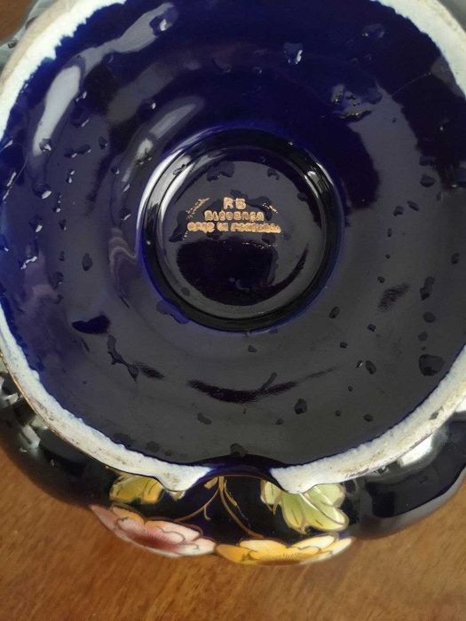 Ваза. Уникална, винтидж, порцелан Alcobaca Алкобаса -кобалт, син