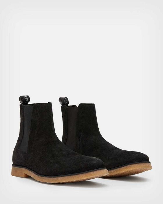 AllSaints Rhett Suede Boot Кожени мъжки боти тип челси Черни Размер 41