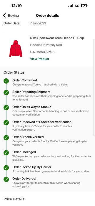 Nike tech fleece (red) zip-up