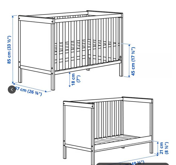Patut bebe Ikea Sundvik 60x120