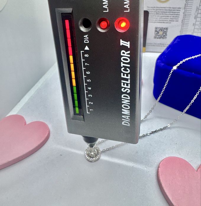 Сребърно колие с мойсанит (диамант) 1 карат