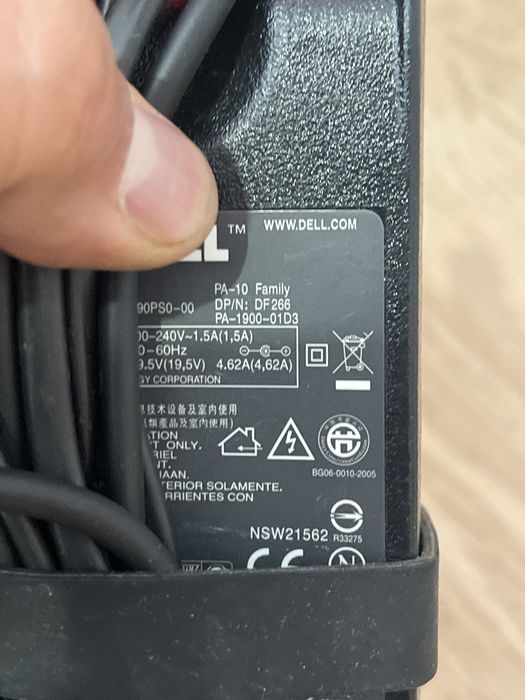 Incarcator laptop Dell 4.62 A ( mufa rotunda cu pin in mijloc )