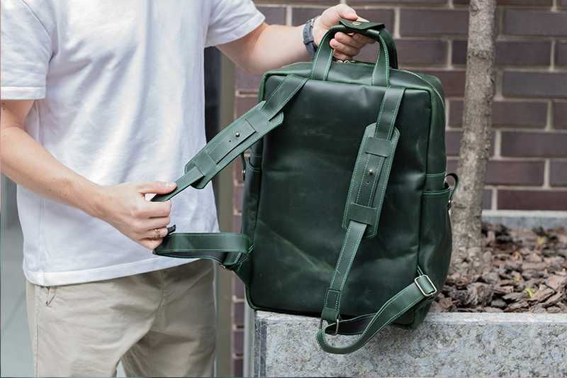 Rucsac din piele naturală. Rucsac pentru laptop. laptop backpack. Rucsac din piele pentru călătorii.