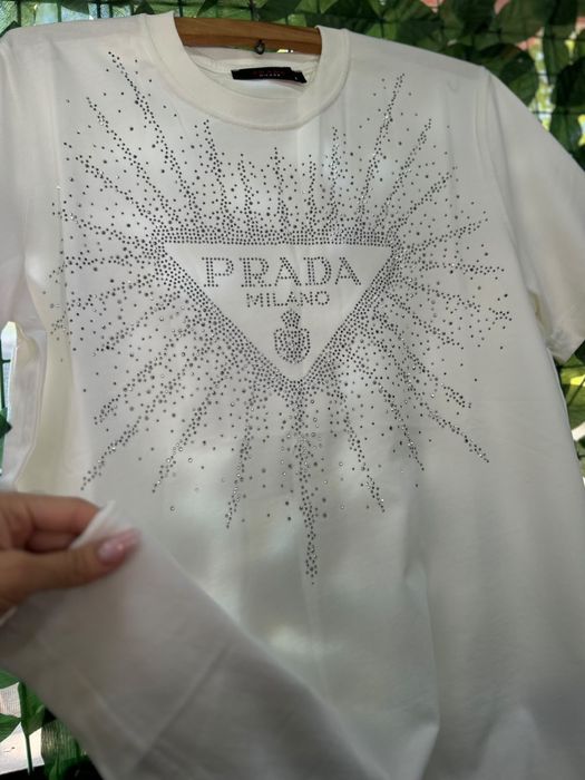 Tricou Prada Milano Premium cu Cristale s-xxl