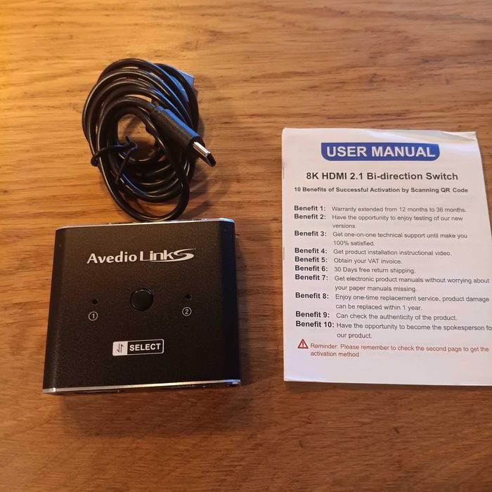 НОВ! HDMI 2.1 суич/сплитер 8K – двупосочен, алуминиев корпус