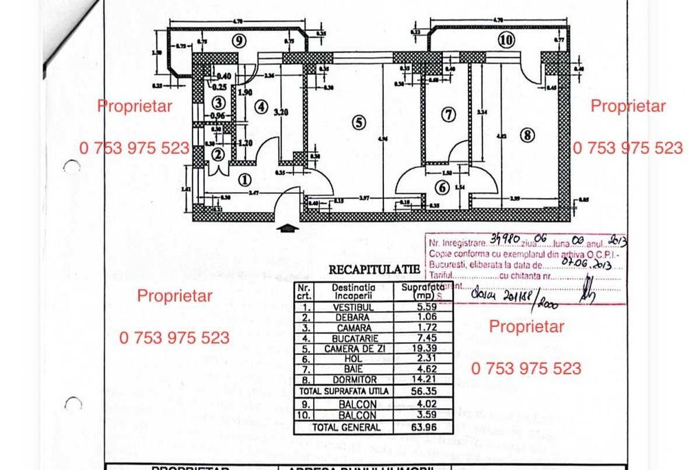 Apartament 2 camere Aviatiei Caramfil 64 mpu- direct proprietar