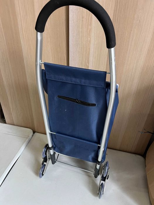 Carucior Pentru Cumparaturi din Aluminiu ,Sac Inclus, 3 Roti