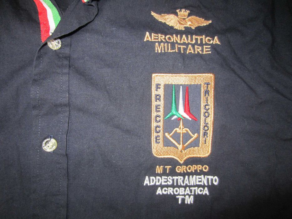 Camasa Aeronautica Militaire, masura L, 100%Bumbac, ca noua