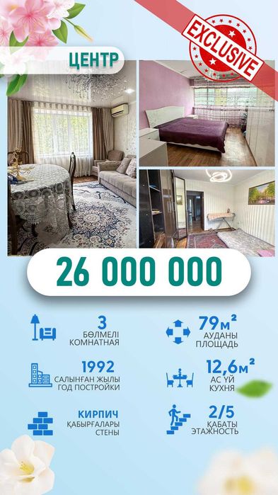 Продаётся квартира центр Аида Империя