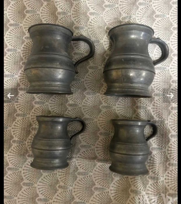 Халби за вино и бира от калай