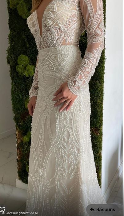 Rochie mireasa cu perlute / margele
