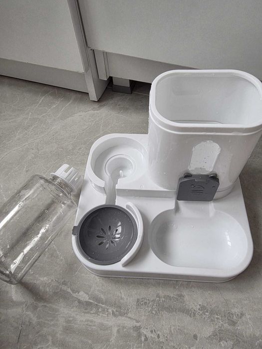 Dispenser automat de apă și mâncare caini/pisici, 2 în 1, 25x23x20 cm
