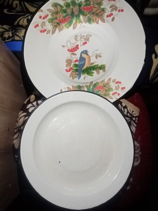 Блюда мет. советские, 2шт, бидоны 14*20 бу