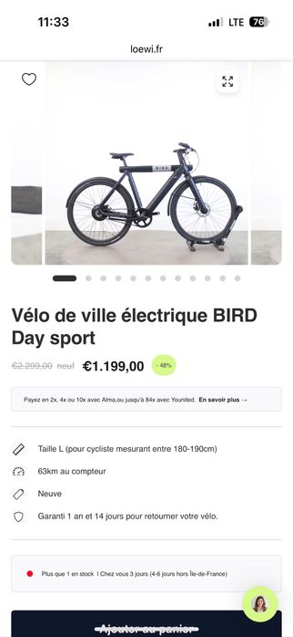 Se vinde bicicleta electrica bird 2015
