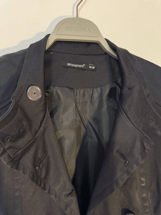 Trench cu mânecă scurtă, pentru toamnă,elegant,bleumarin,Atmosphere,38