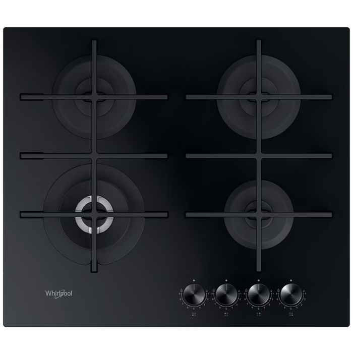 Plita incorporabila WHIRLPOOL GOWL 628/NB EE, Gaz, 4 arzatoare, Wok, negru