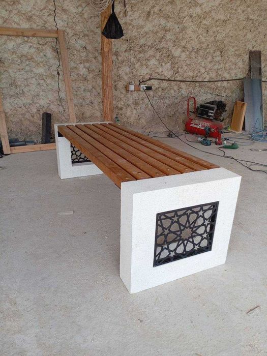 Скамейка Уличная бетонная Мраморная Skameka beton mramor urna gultuvak