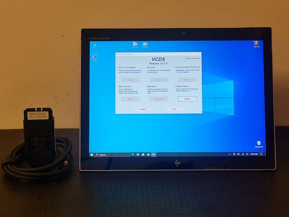 Kit diagnoza auto Tableta Hp X2 + Vcds 24.5 hex-v2 ro-en 2025