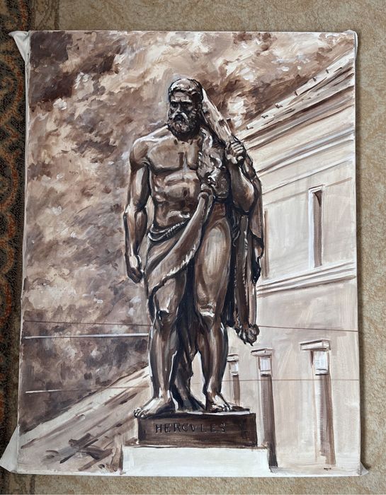 Tablou pictat manual Hercules