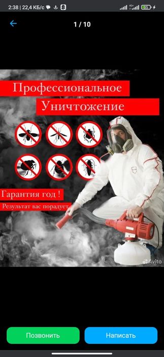 Уничтожение всех видов насекомых 24/7