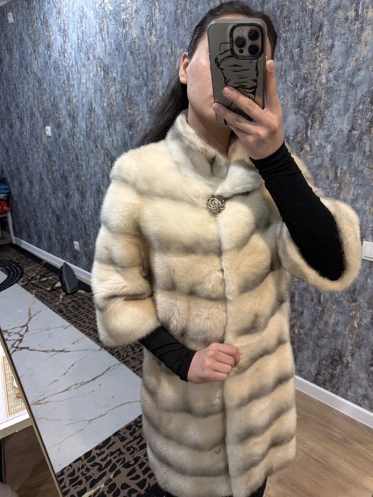Норковая шуба, беж