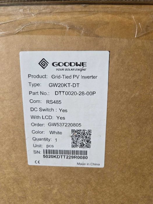 Invertor GoodWe - GW20KT-DT 20 kw- Agreat ANRE