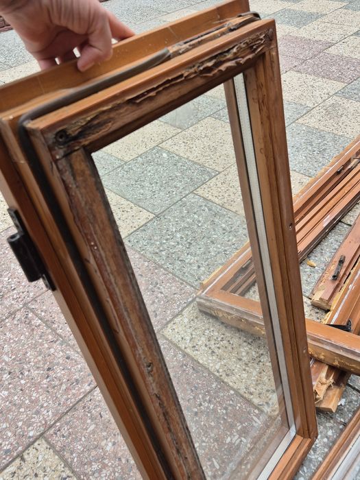 Окна бу, массив сосны