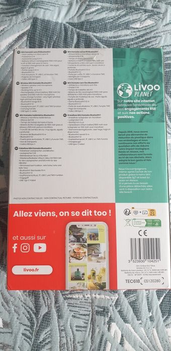 Boxa portabilă cu bluetooth si karaoke