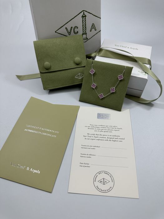 Brățară MINI Van Cleef & Arpels 5 motifs White Gold 750 Pink