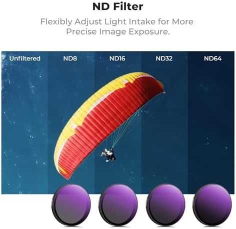 Нови DJI Osmo Action 6 филтри комплект 6 в 1 K&F CPL ND Black Mist 1/4