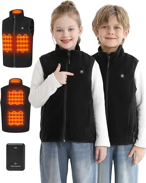 Детски отопляем елек с батерия 7.4V 12000mAh, 5 зони, 3 нива, S размер