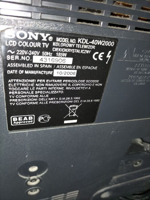 Телевизоры Sony Bravia, Panasonic