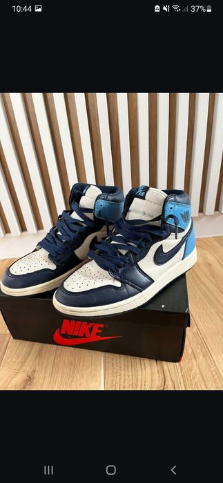 Papuci Nike air albi/ albastri
