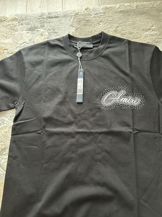 Tricou negru design cristale premium | nou cu etichetă | mărime M | livrare rapidă