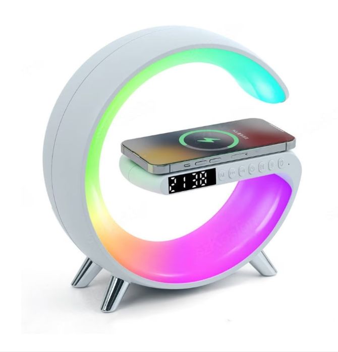 Тонколона с LED светлинки и станция за безжично зареждане