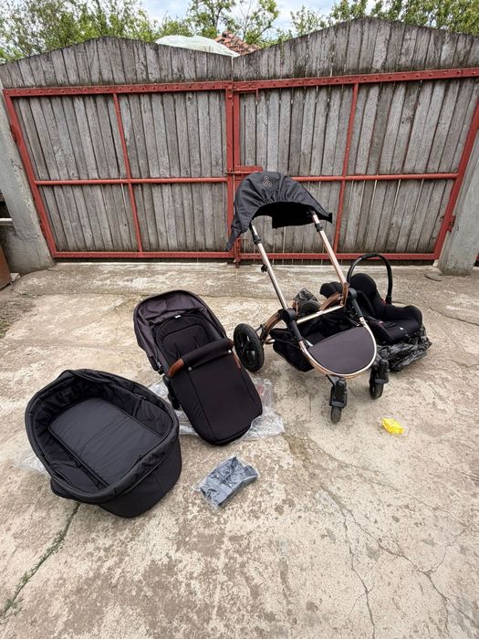 Cărucior/căruț copii 3 în 1 sport+landou+scaun auto , Ickle Bubba Stomp V4 Travel System With Isofix Base