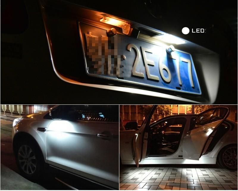 комплект led диодни габаритни крушки 12v  c5w, сулфитна 36мм ...